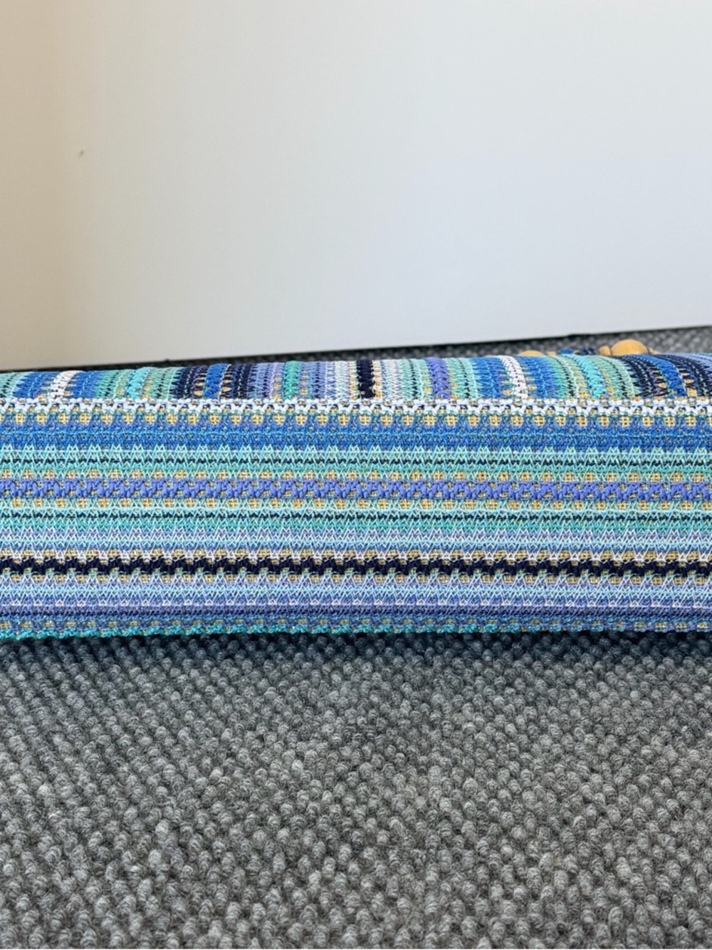 Savannah Blue & Aqua Striped Beaded-Handle Clutch - Picture 9 of 9